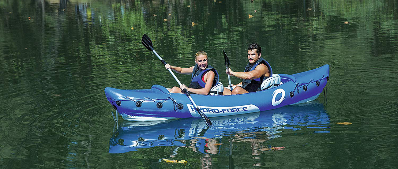Hydro-Force Lite-Rapid X2 Kayak kétszemélyes felfújható csónak szett evezőlapáttal